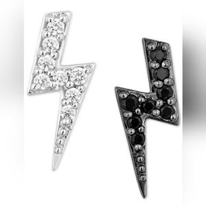 Disney Enchanted Fine Jewelery White Diamond & Black Diamond earrings